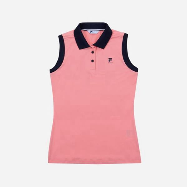 Fila Polokošeľa Damske Ruzove - Golf Bez Rukávov Vypredaj - Slovakia 45798-ATVN